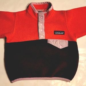 Patagonia Synchilla Snap-T Fleece Pullover purple/peach girl 3-6mos